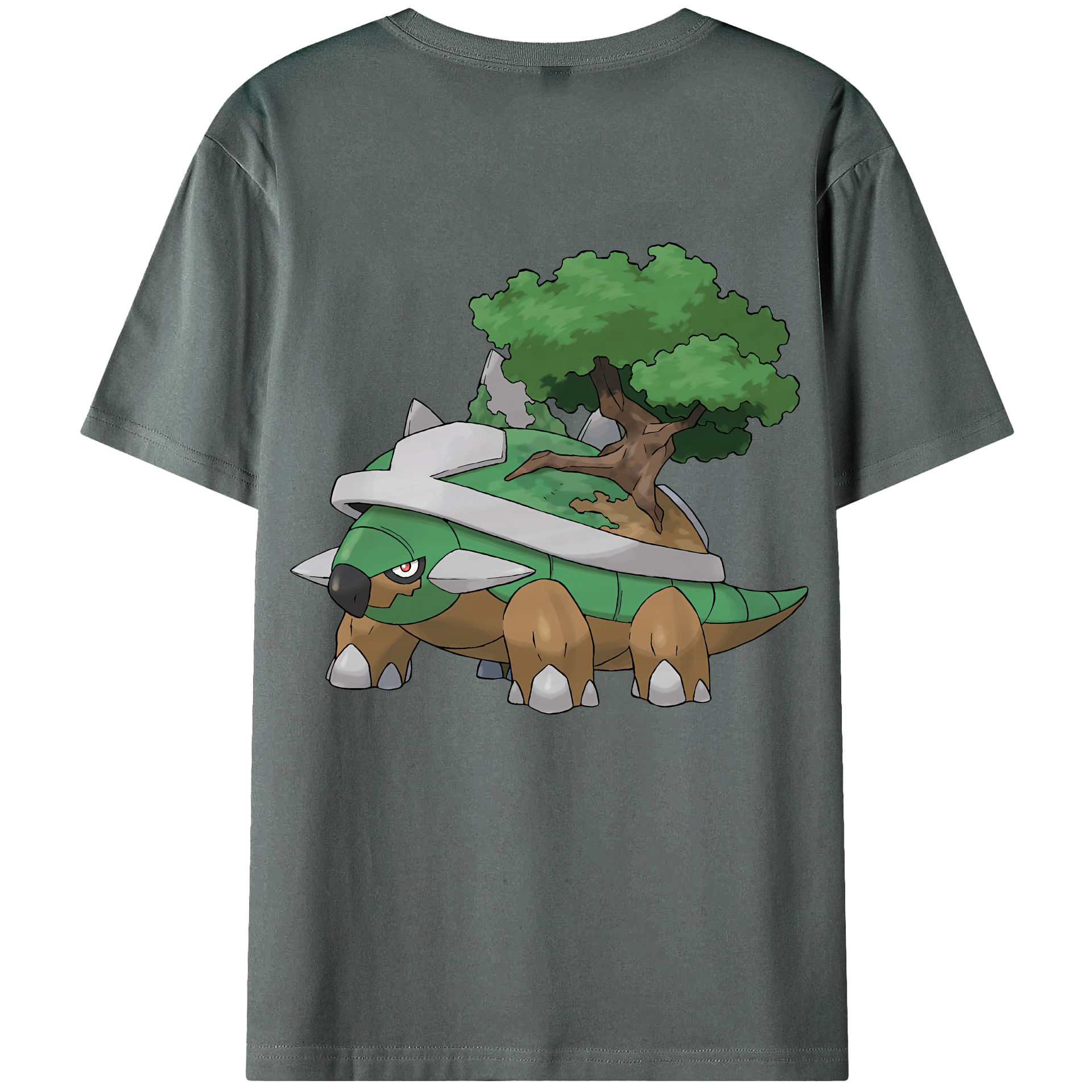 （画像用） ポケットモンスター Pokémon 綿100％ メンズ半袖Tシャツ（バックプリント） 通気性